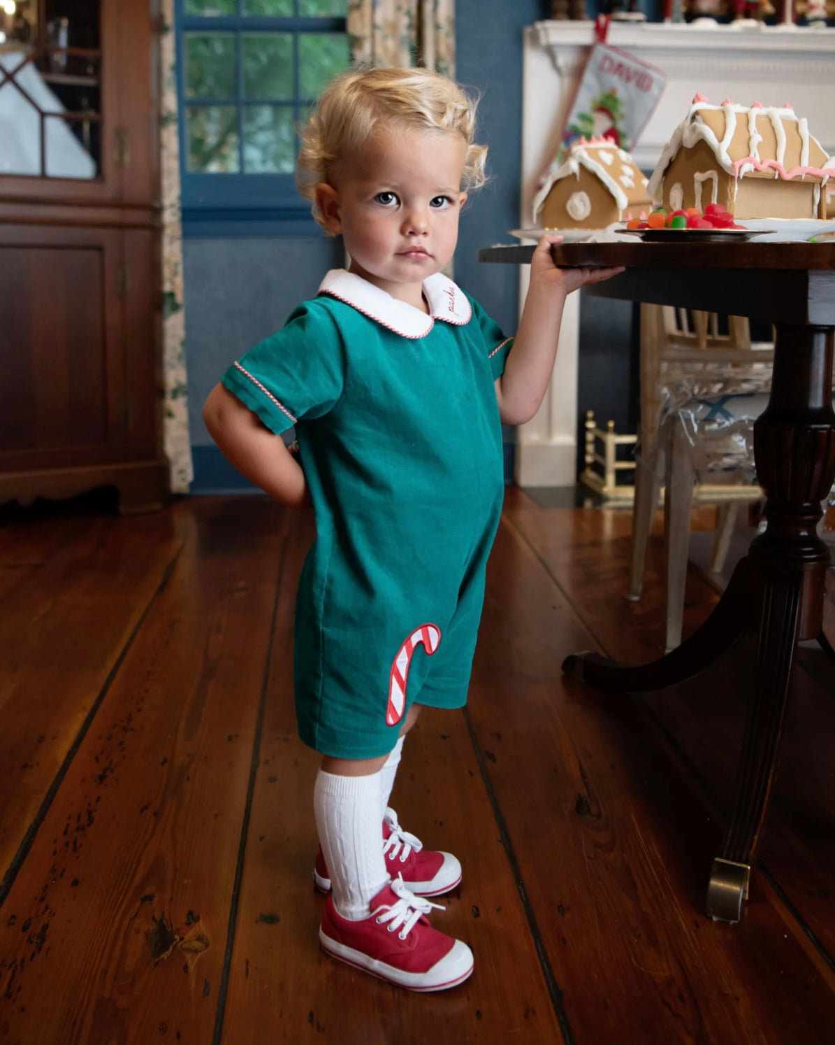 Smockingbird Candy Cane Shortall