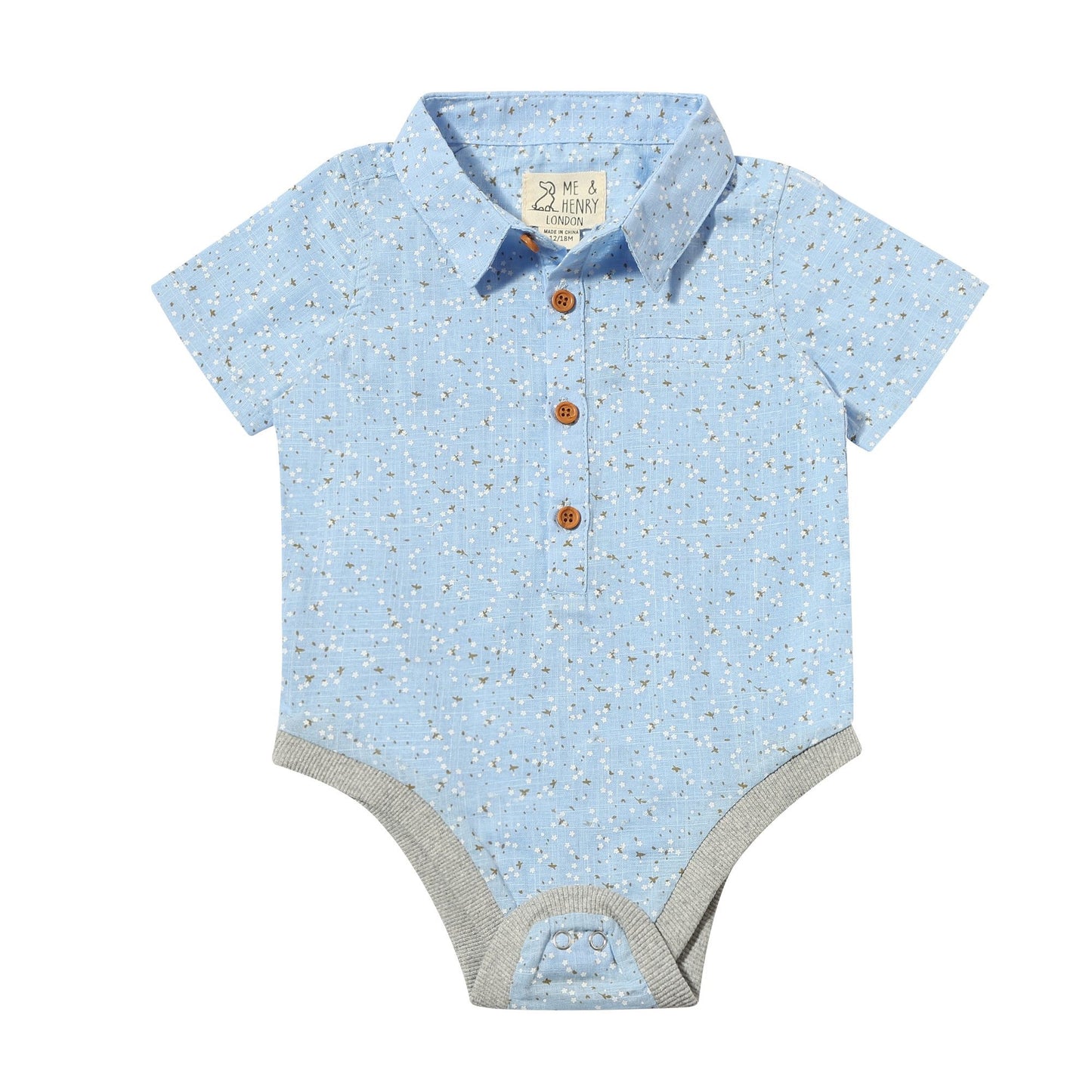 Me&Henry Helford Blue Onesie