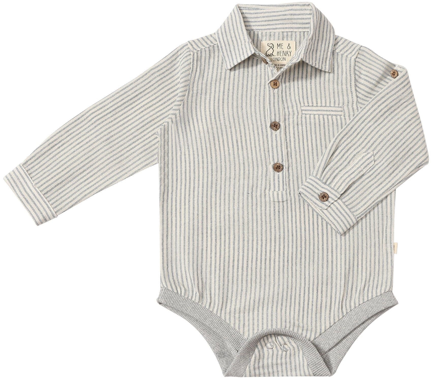 Me & Henry Striped Jasper Onesie