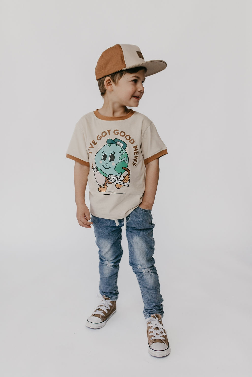 Little & Brave Good News T-Shirt