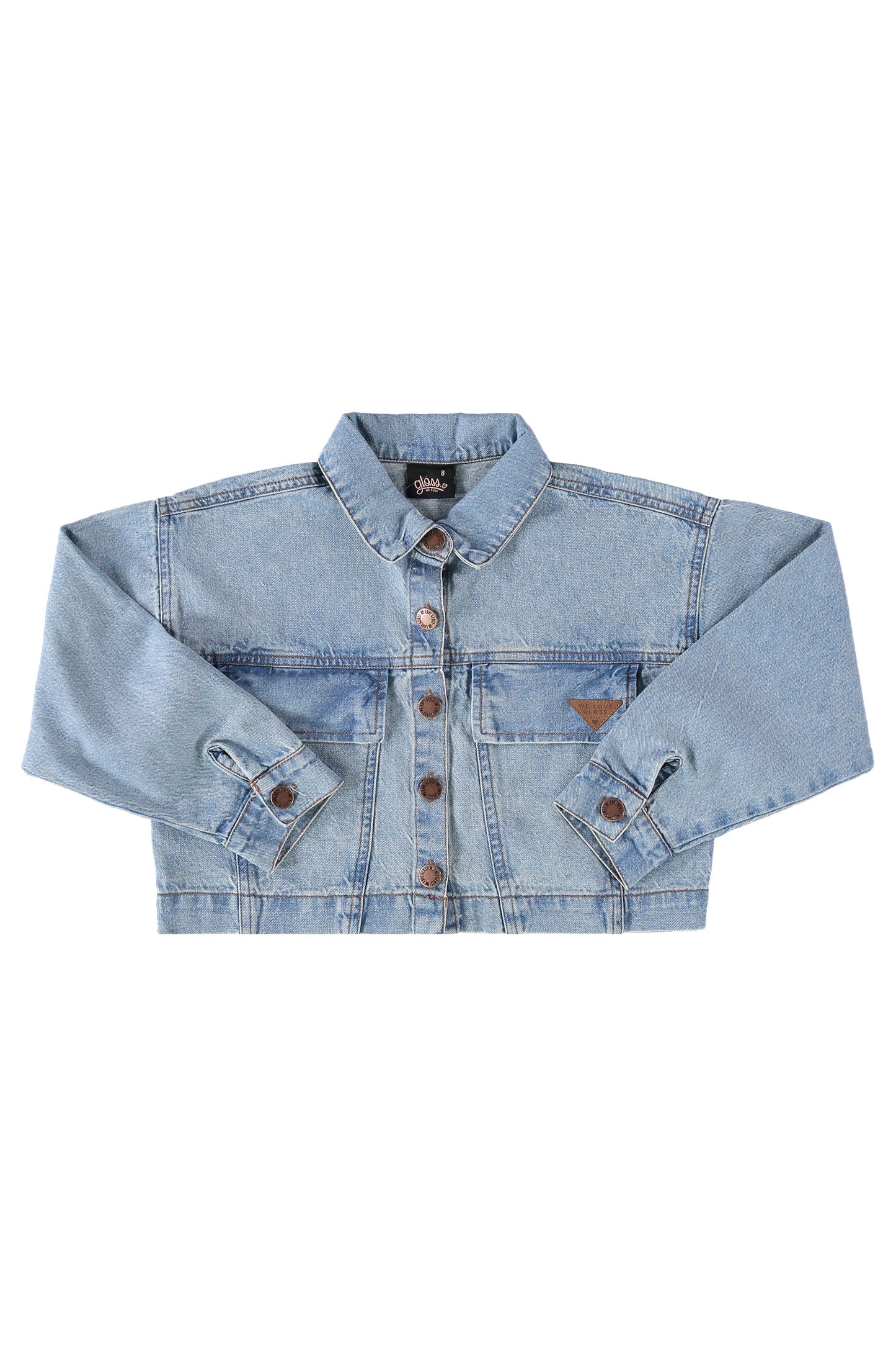 Gloss Cropped Denim Jacket