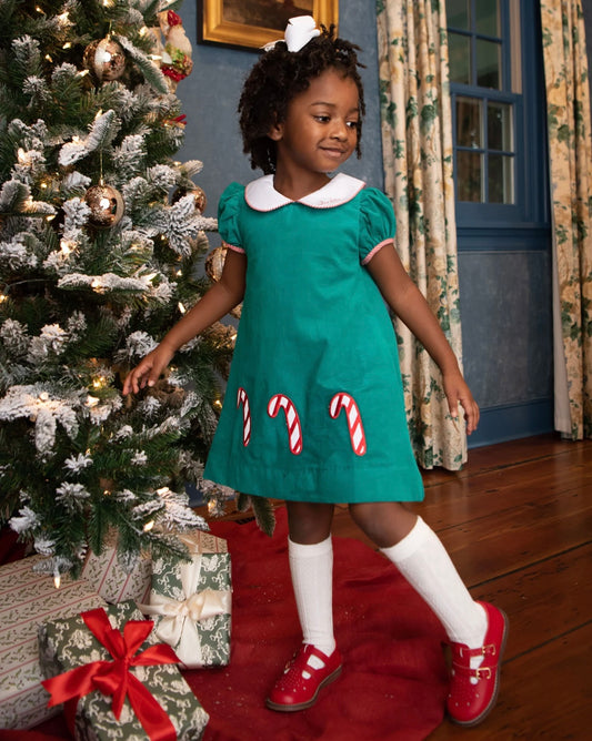 Smockingbird Candy Cane Dress