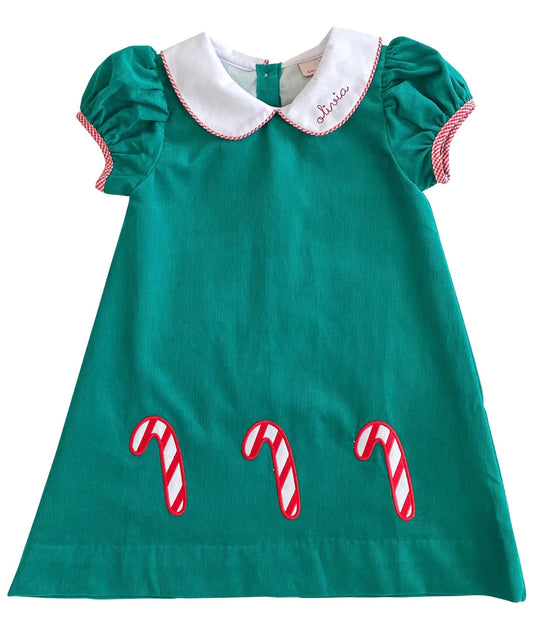 Smockingbird Candy Cane Dress