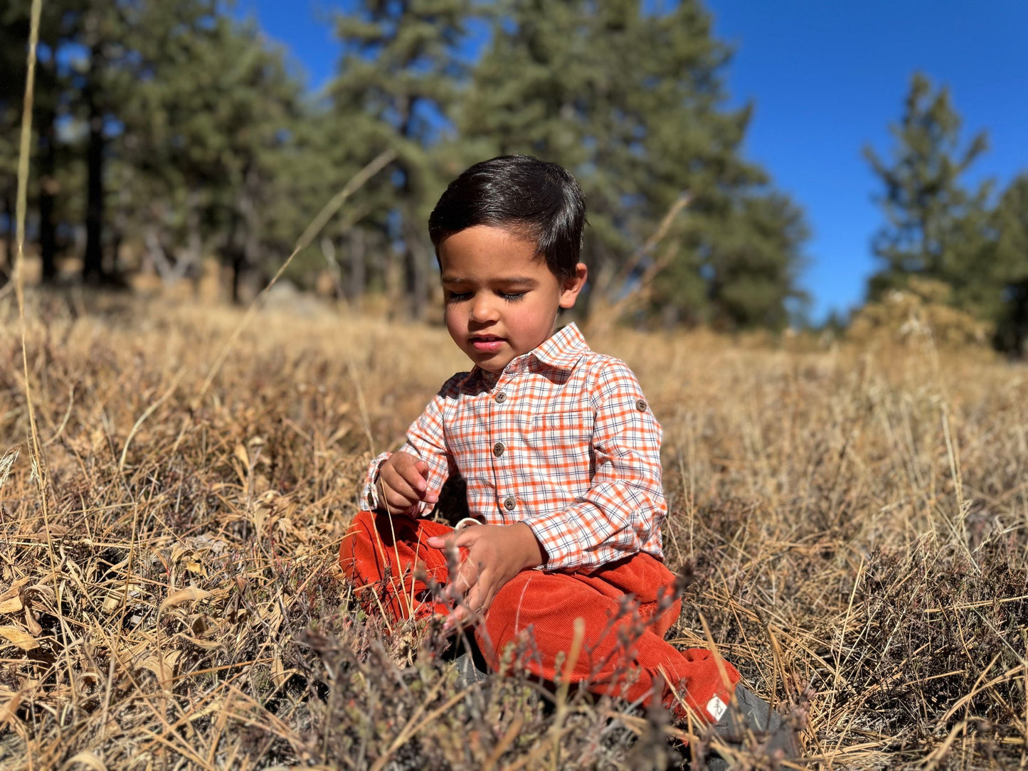 Me & Henry Orange Jasper Onesie