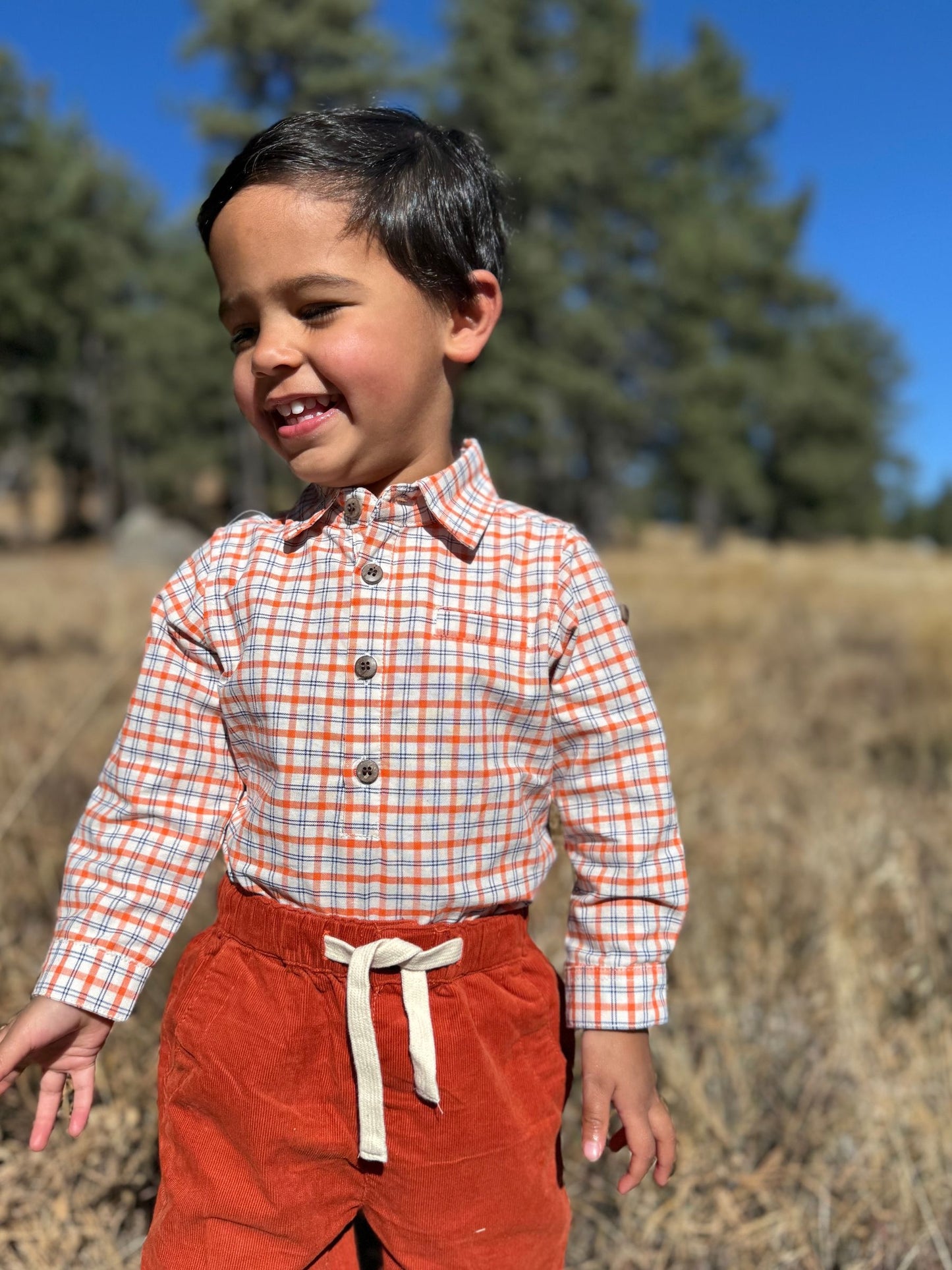 Me & Henry Orange Jasper Onesie