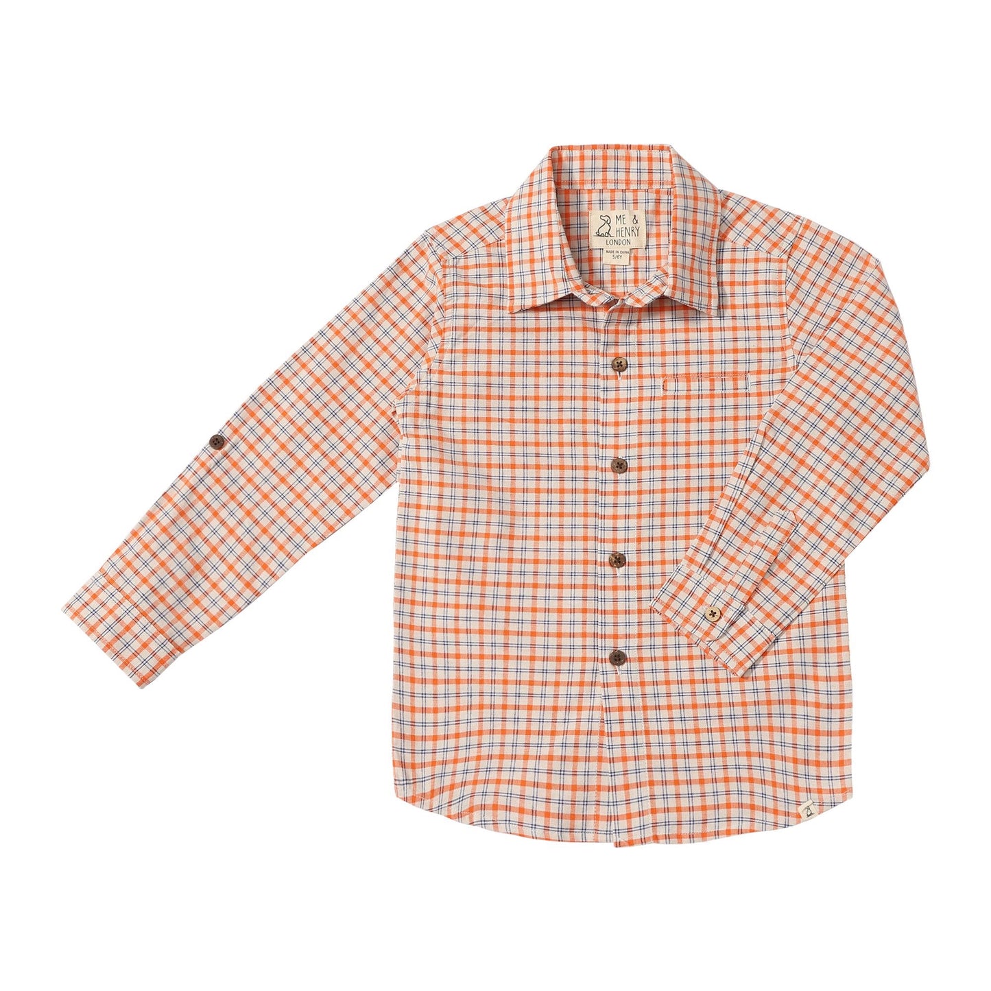 Me & Henry Orange Atwood Shirt