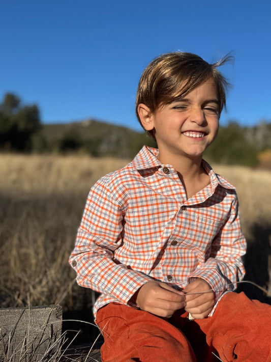 Me & Henry Orange Atwood Shirt