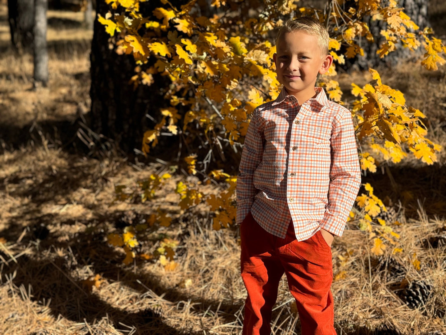 Me & Henry Orange Atwood Shirt