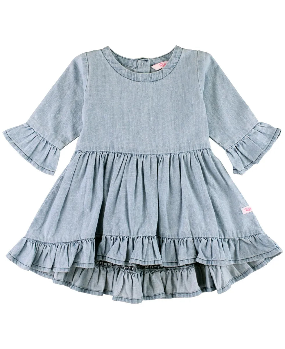 RuffleButts Denim Tunic