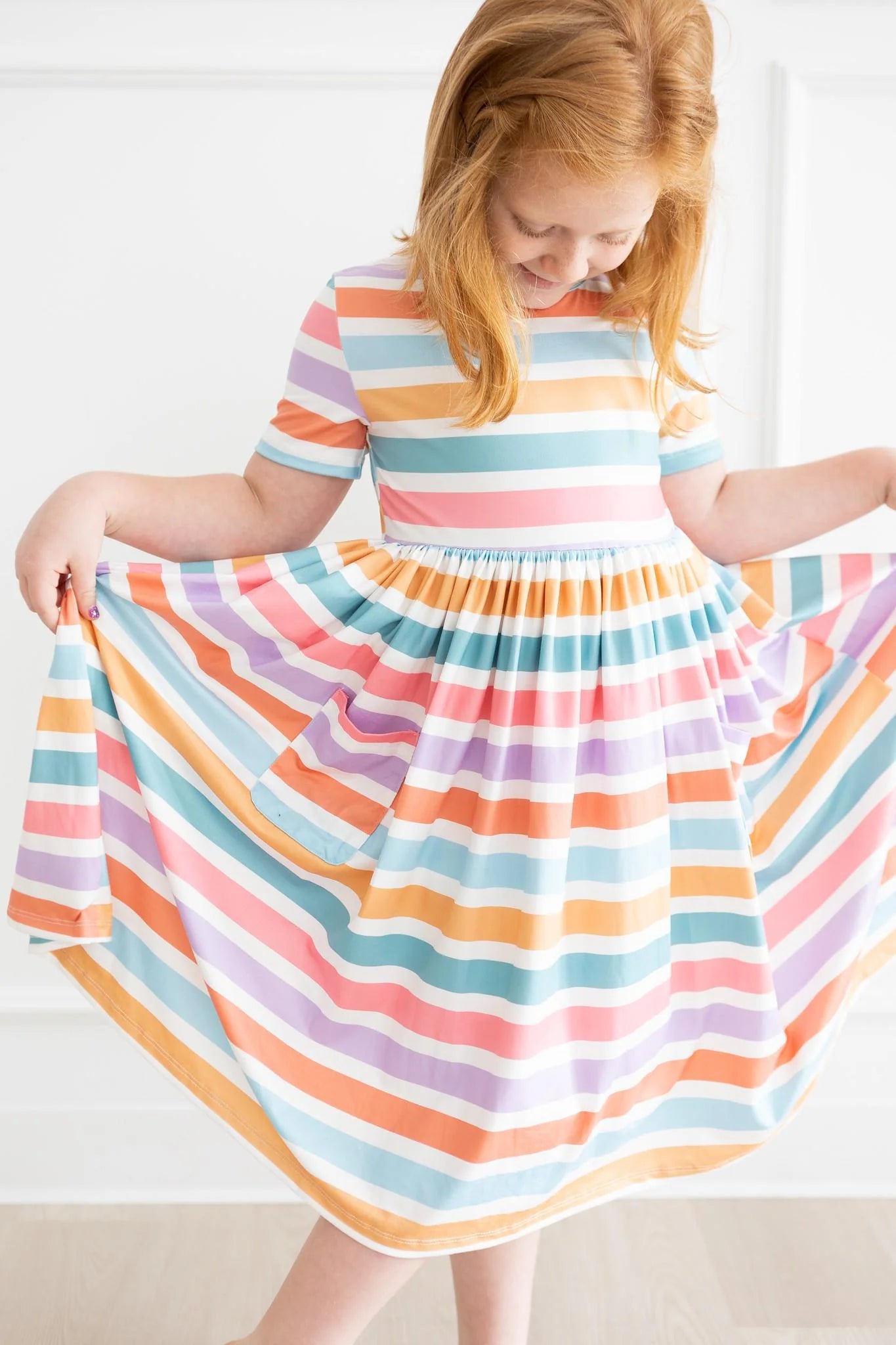 Mila & Rose Spring Stripe Twirl Dress