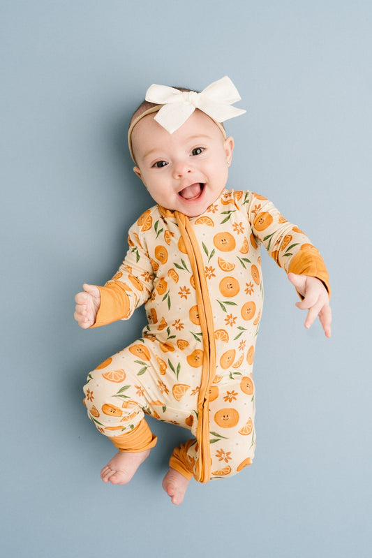 Little One Orange Blossom Footie