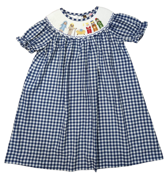 Banana Split Nativity Smocked Dress