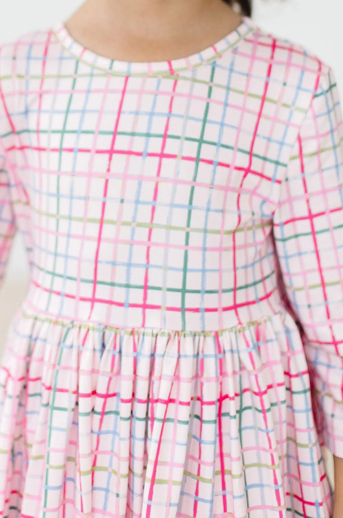 Mila & Rose Pink Plaid Twirl Dress