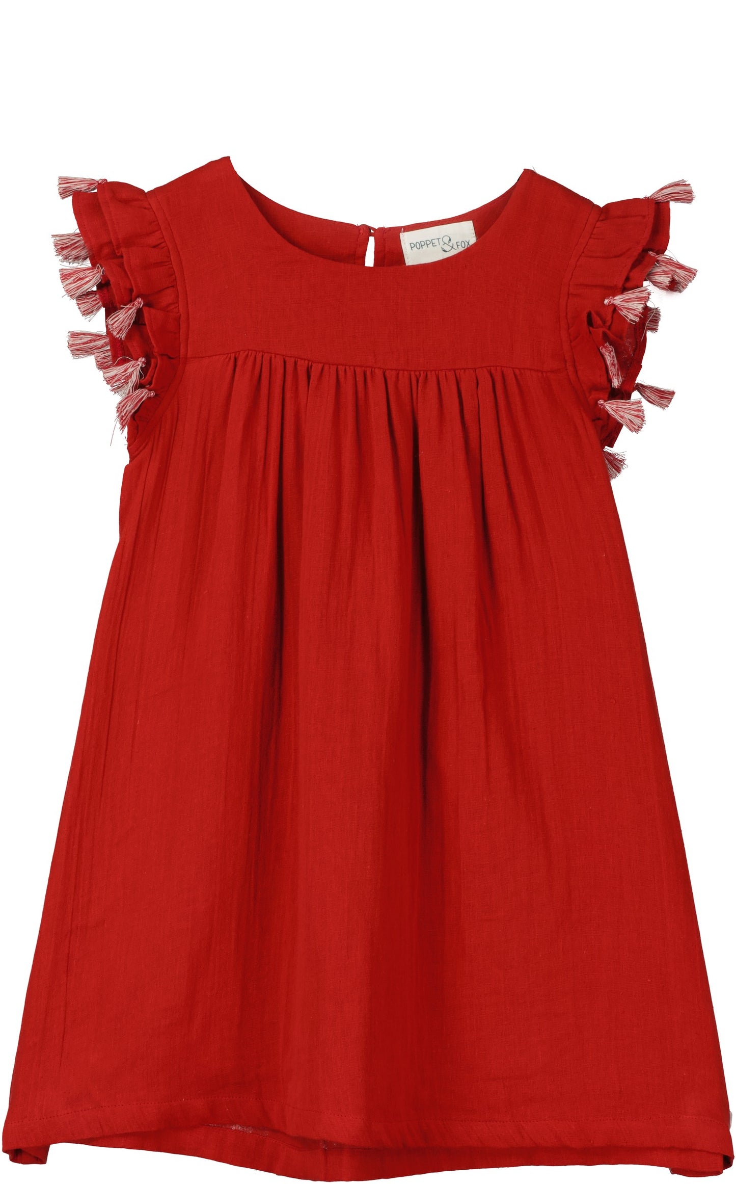 Poppet Red Smock Dress