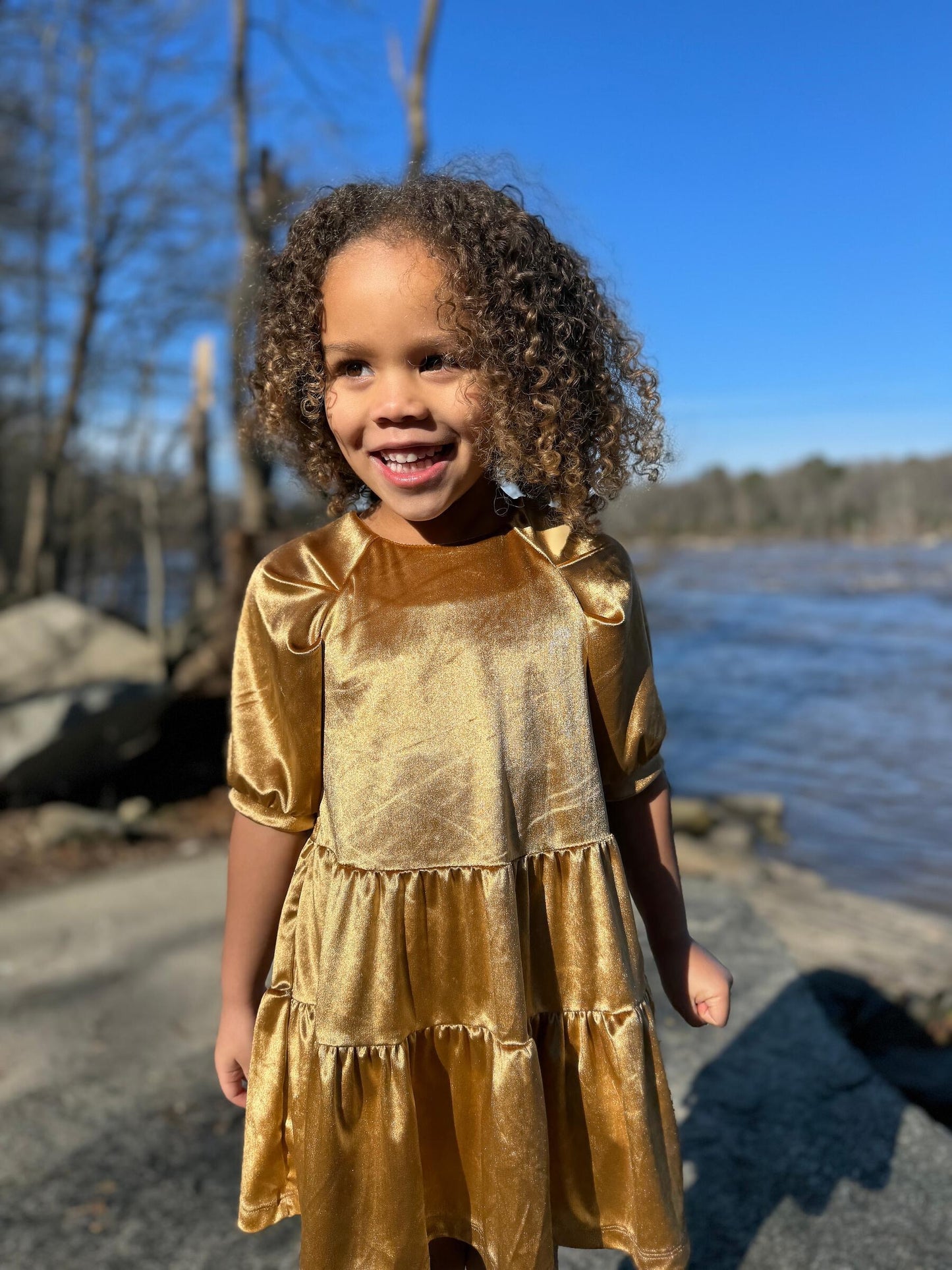 Vignette Gold Alice Dress